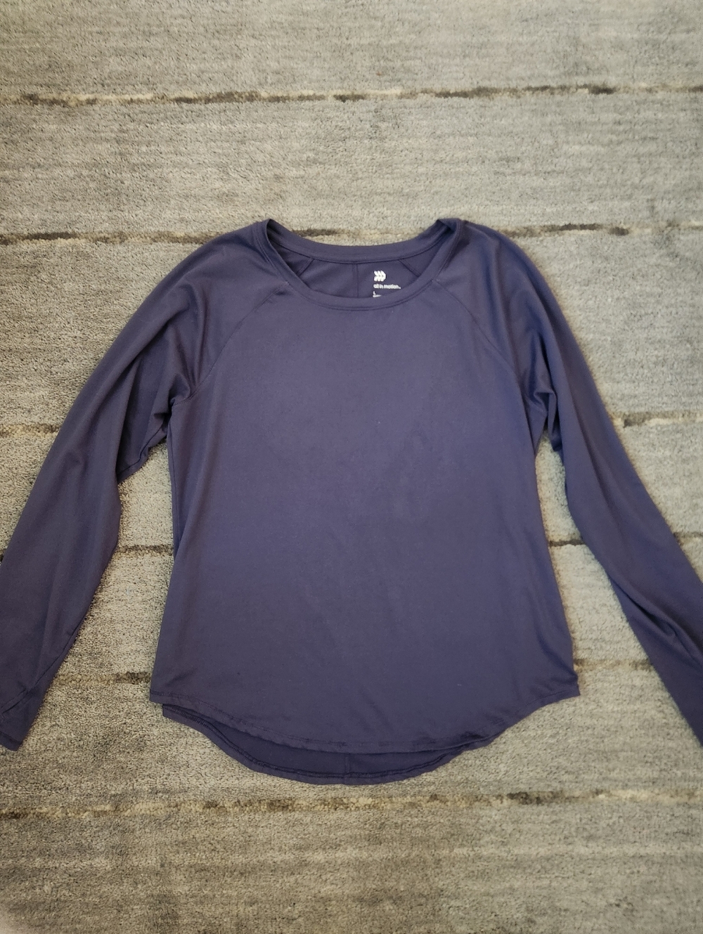 all in motion Purple Crew Neck Long Sleeve Top